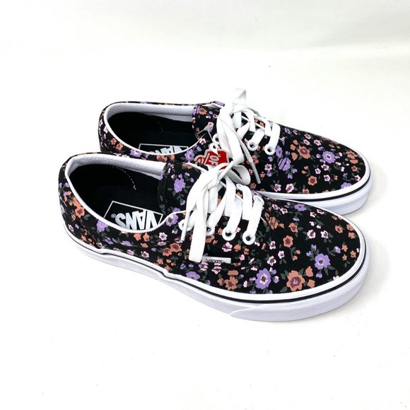 VANS Women's Size 6.5  VN0A54F19HS Era Floral Covered Ditsy Black Canvas Sneaker - Picture 7 of 10